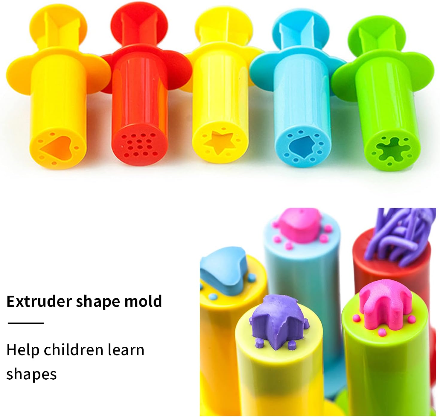 Fydun 5pcs Play Dough Tool, Children Playing Dough Plastic Clay