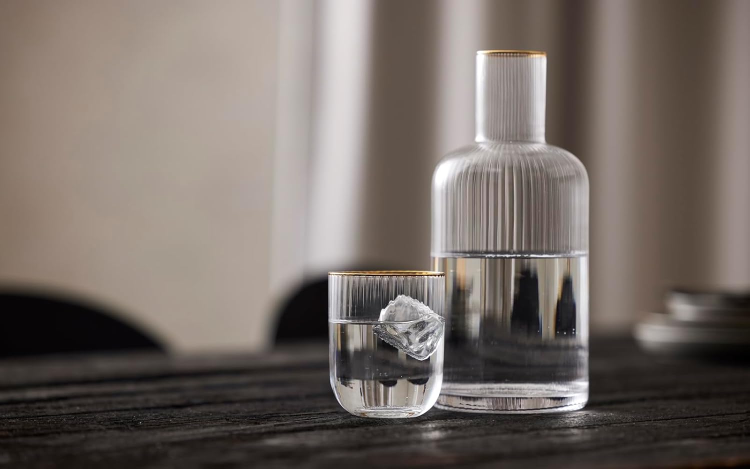 Lyngby Glass 15545 Pitcher Carafe 1.5L Palermo Gold