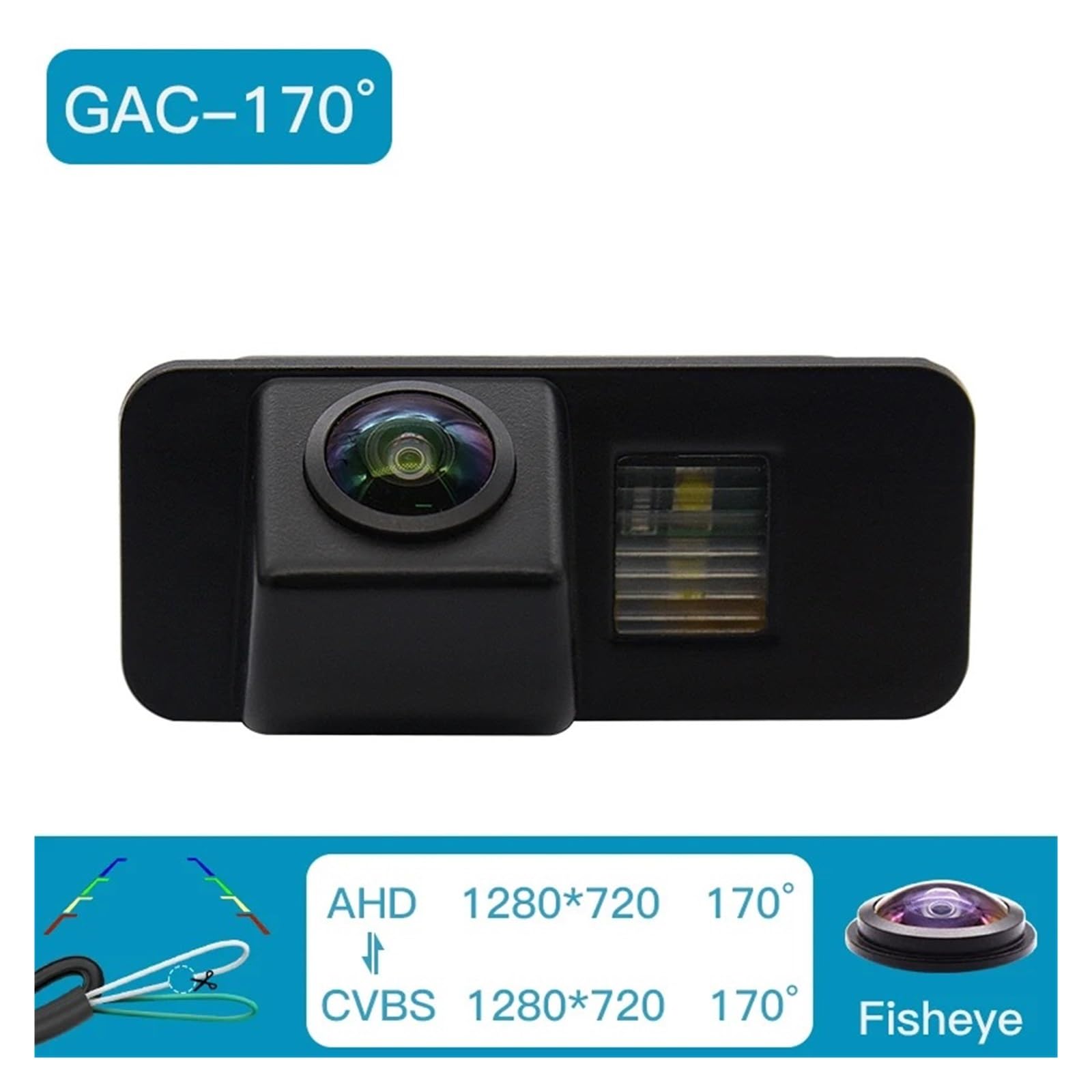 Cámara Visión Trasera Coche Cámara Visión Trasera para Vehículos para Ford para EcoSport MK2 2013-2018 170 Grados AHD 1080p Cámara Aparcamiento(GAC-170-B)