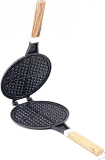 Taşhan Döküm Waffle Tavası Ahşap Kulp Siyah
