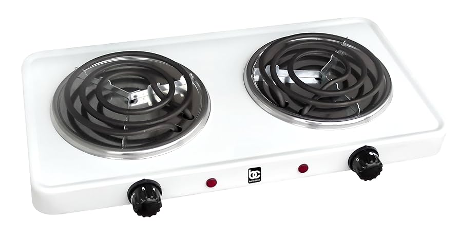 Amazon.com: Bene Casa Double Electric Burner in White