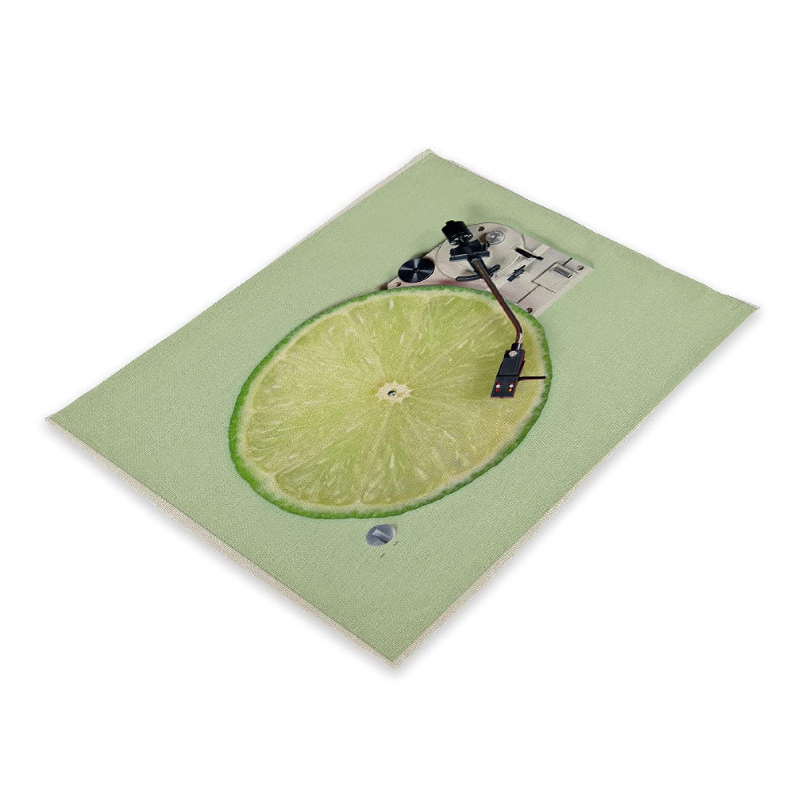 Napperons vert clair citron napperons ensemble de 2 napperons en lin résistant à la chaleur napperon résistant à la chaleur napperon résistant aux taches antidérapant imperméable napperons décor