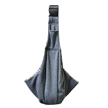 Indy Mall Pet Sling Carrier Dog Cat Adjustable Shoulder Carry Bag Deep Gray