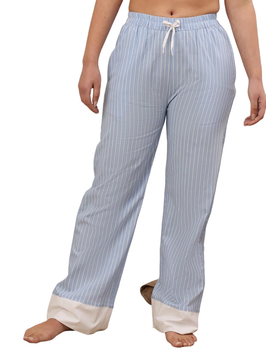 neudis Women Striped Lounge Pants with Elastic Waist-picture-18