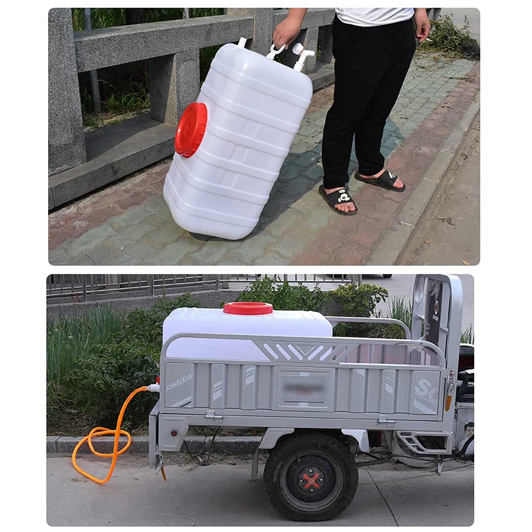 Watertank Outdoor Travel Multifunctionele 50L/80L/110L/200L grote witte Food-grade water opslagcontainer met deksel en handvat draagbare wateremmer huishoudelijke water opslagtanks(Size:80L