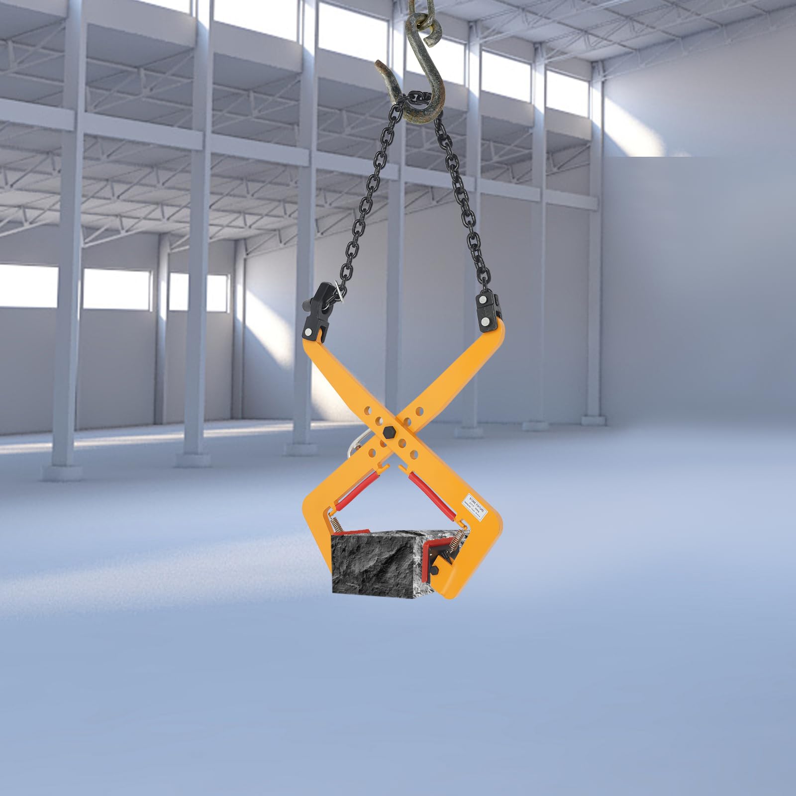 Morsetto per la posa dei cordoli, sollevamento dei bordi, supporto per cordoli e estrazione di pallet, giallo, 350kg, modello XYT-F