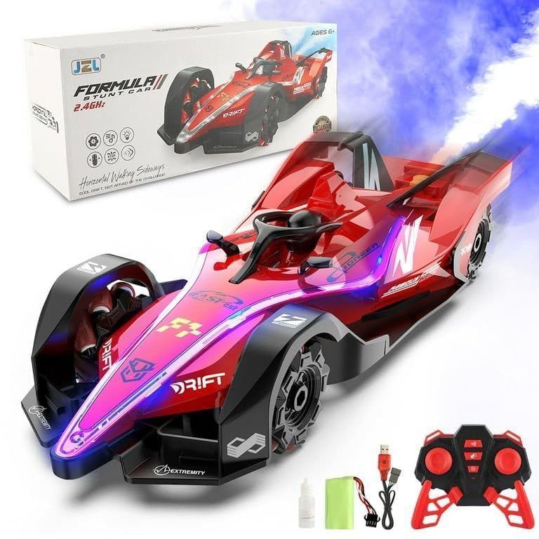Catbl F1 Fast Rc Drift Car, Hobby Remote Control Car 2.4Ghz 360 Rotating Rc Race Sport Stunt Car, High Speed Formula 1 Model Vehicle Cool Toys Birthday Gifts For Kids Age Of 6+ - Red