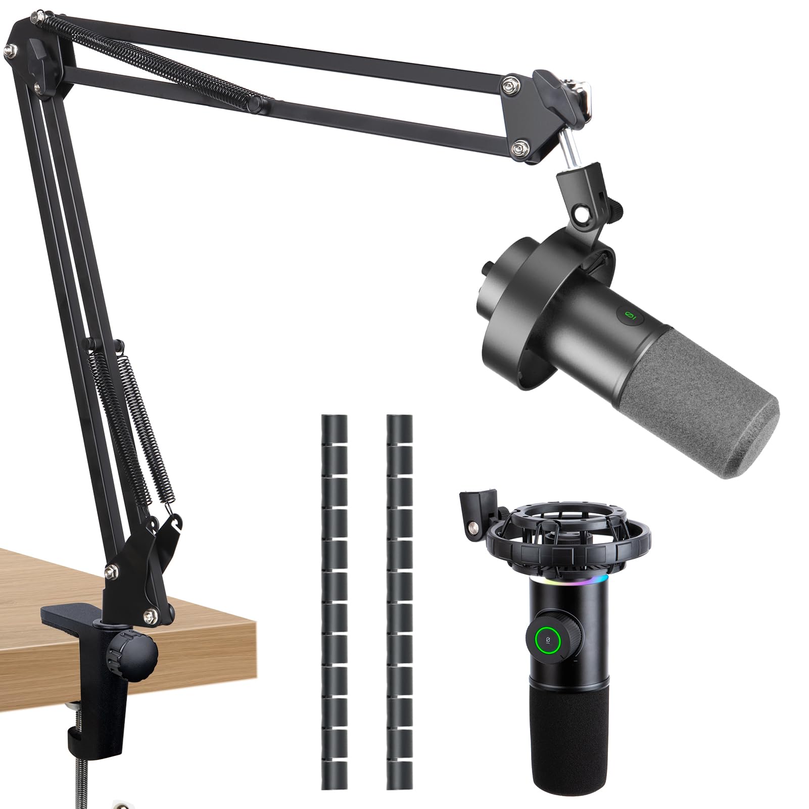 SUNMON Mic Boom Arm, Microphone Stand for Fifine K688 with Cable Sleeve