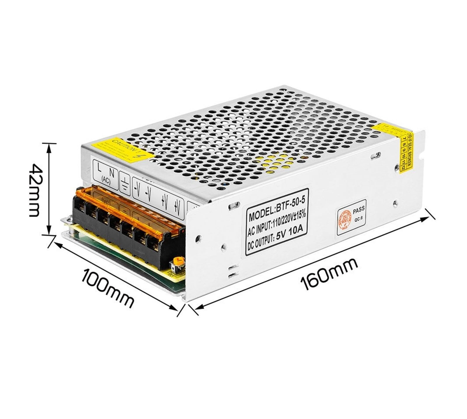 Transformadores de fuente de alimentación LED DC5V 2A 3A 4A 5A 8A 10A 12A 20A 30A 40A 60A, adaptador WS2812B WS2801 SK6812 SK9822 tira LED(5V 40A 200W)