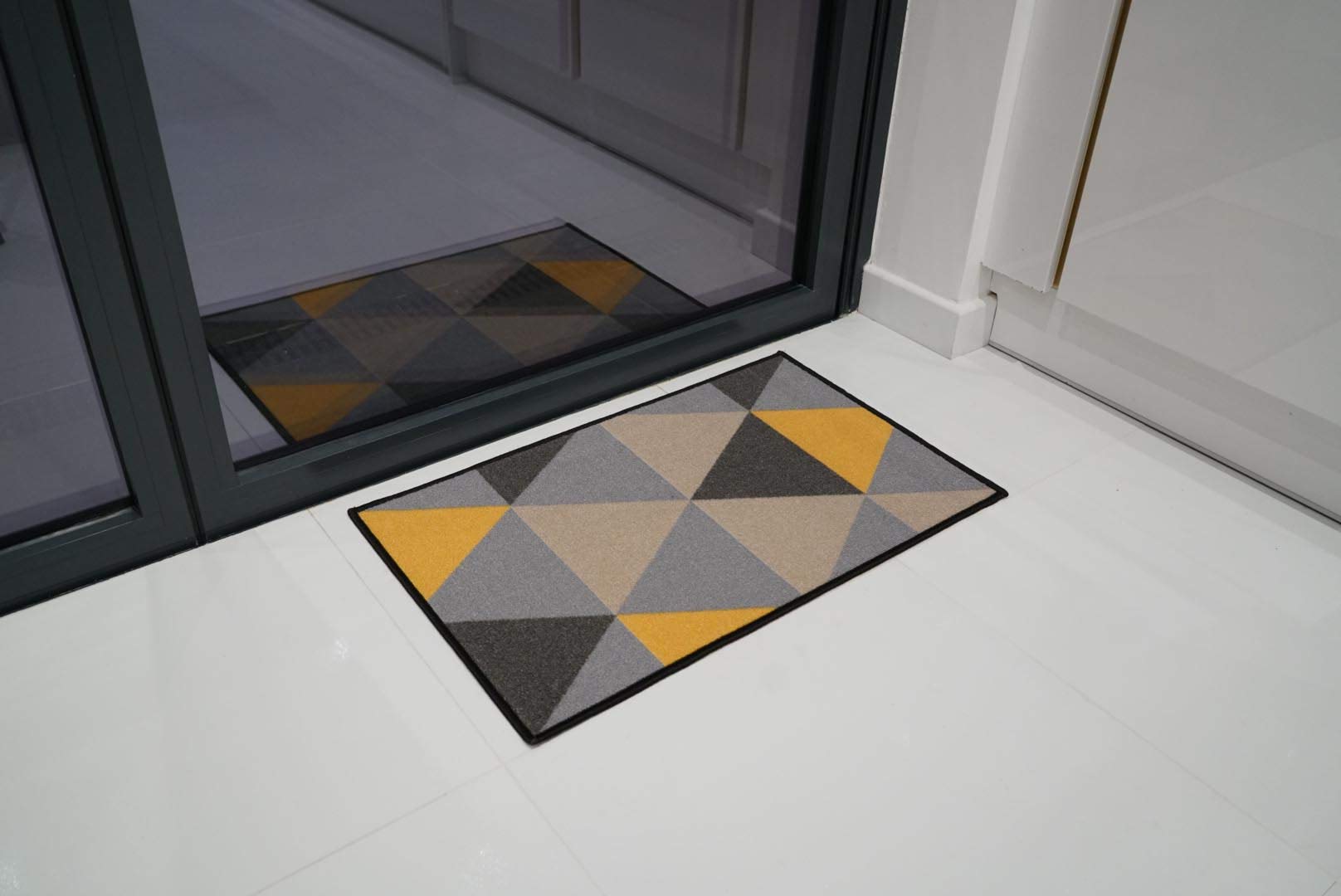 Washable Door Mat Kitchen Mats Non Slip Geometrical Design Hall Runner- Indoor Door Mat - Hallway-Passage Corridor Doormats - Floor Mat — view 9
