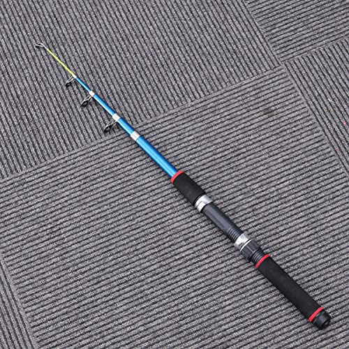 LIOOBO 1,8 metros vara de pesca universal de fibra de carbono vara de pesca telescópica marcha pesca