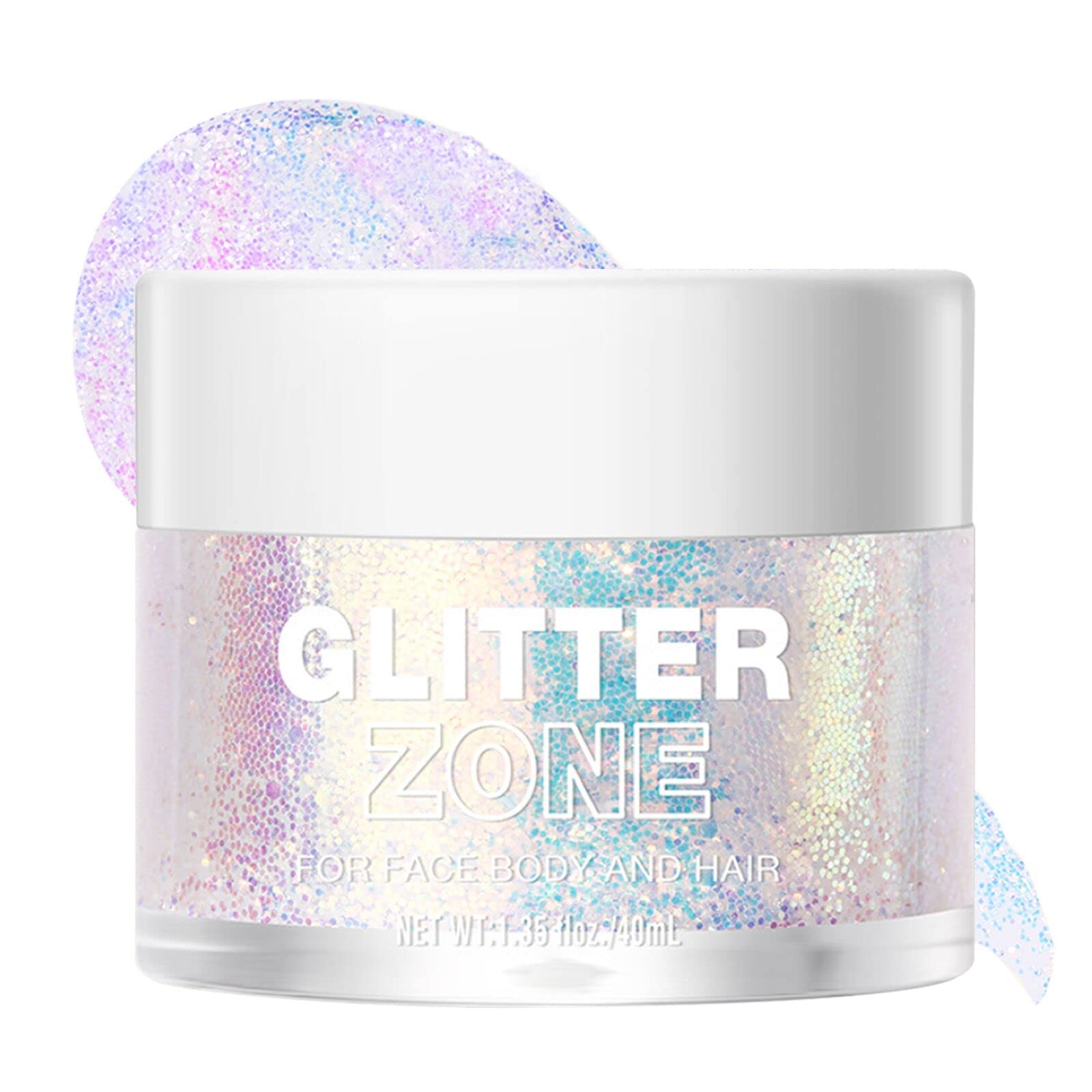 Gel de Purpurina Corporal,Purpurina Corporal Body Glitter Gel,Gel Con Purpurina Holográfica,Gel Holográfico para Cara y Cuerpo,para Cosméticos, Pelo, Labios, Uñas, Fiesta