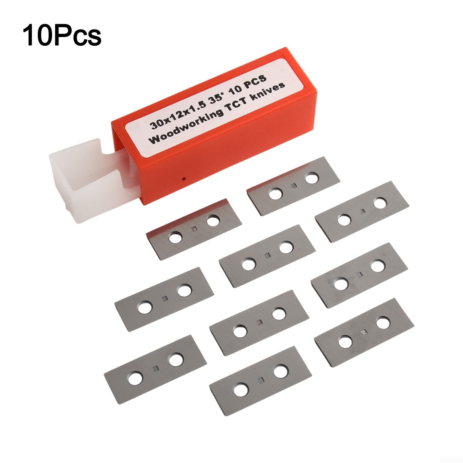Lot de 10 inserts carrés indexables en carbure de tungstène 30 x 12 x 1,5 mm 35° pour tour à bois, outil de tournage réversible, 2 bords de coupe
