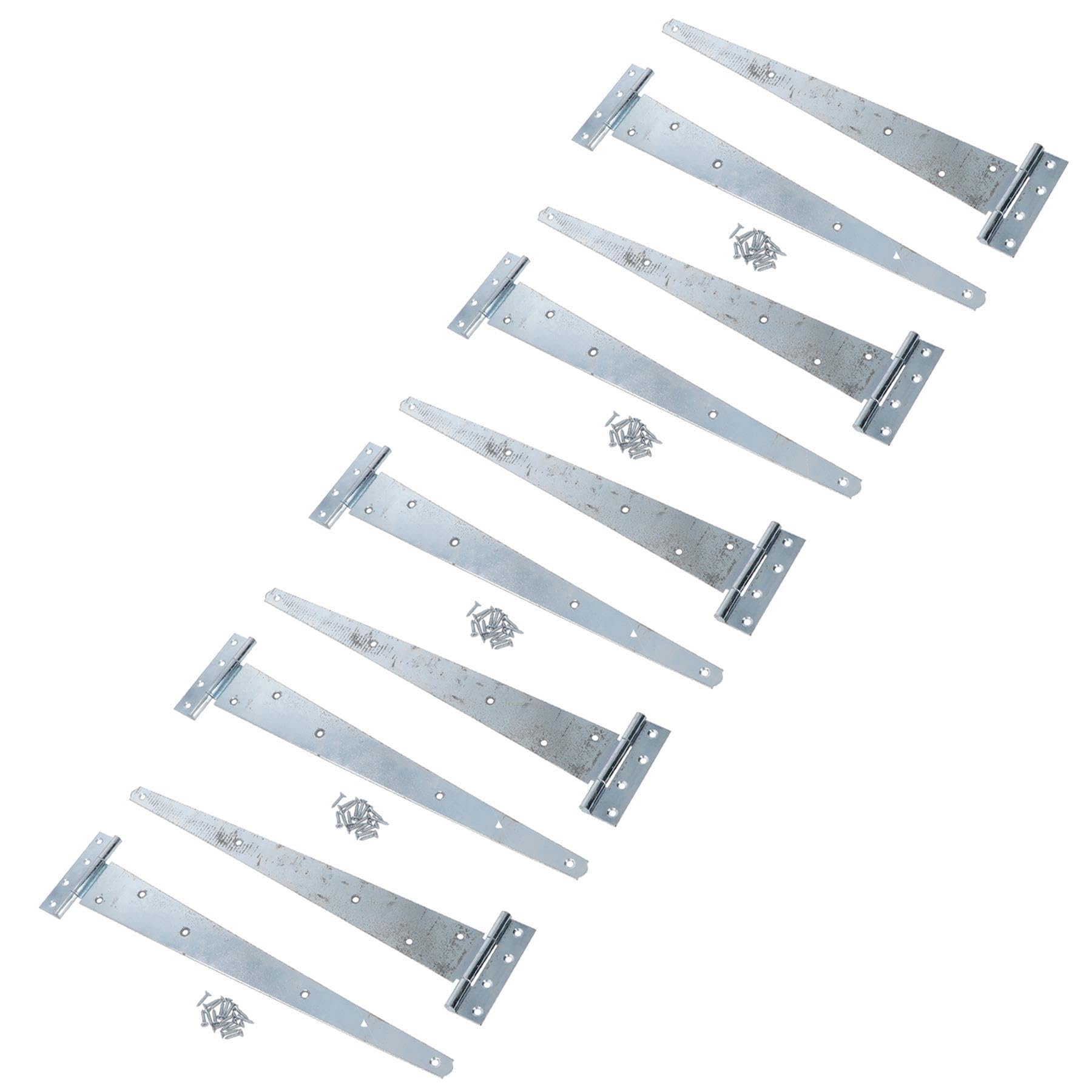 Charnières en T pour abri de jardin et grands portillons en bois de 450 mm