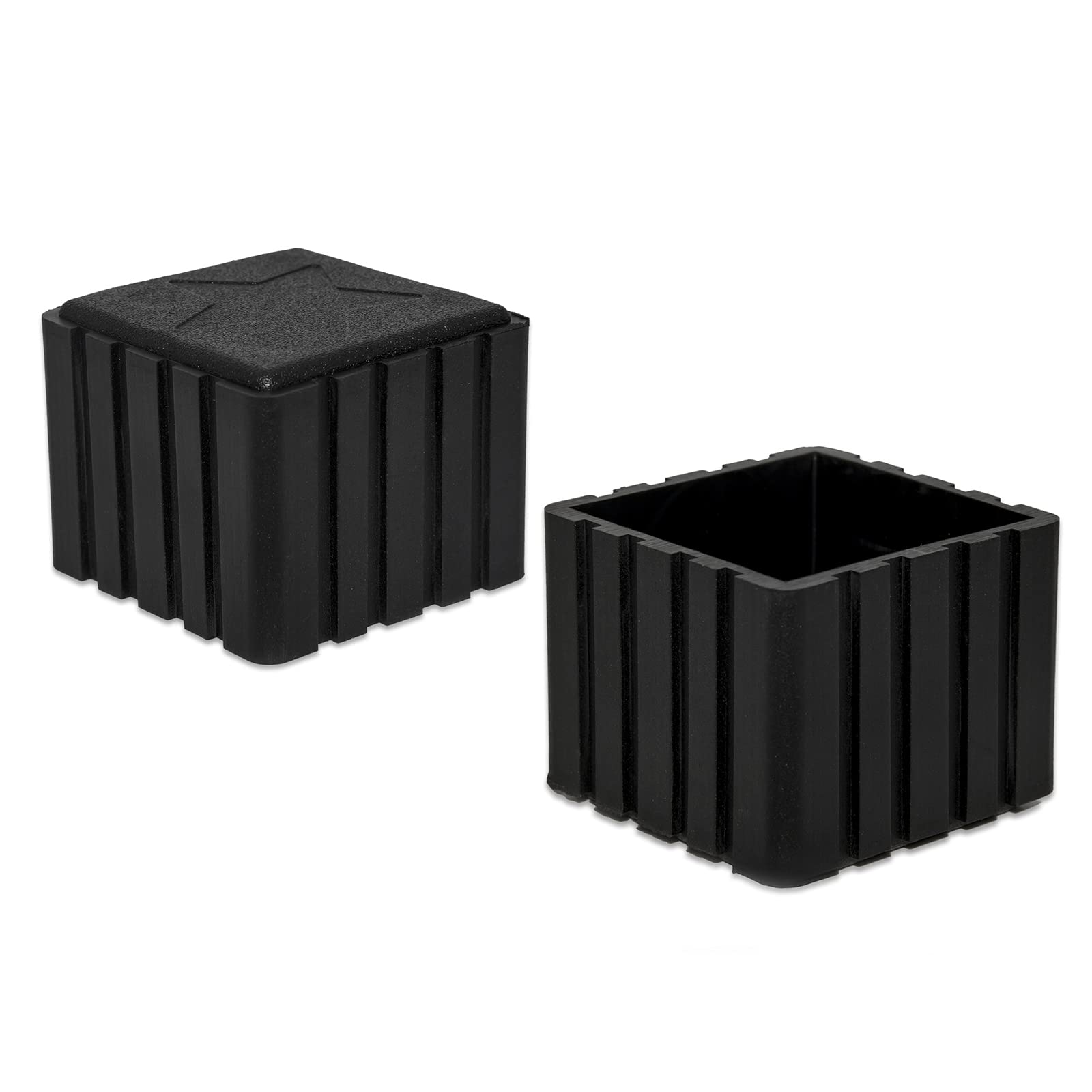 Flyshop Chair Leg Caps Furniture Table Covers Non-Slip Anti-Scratch Synthetic Rubber Square Chair Leg Floor Protectors 4 Pack, 40 x 40 mm, 1-9/16" x 1-9/16" — image 1