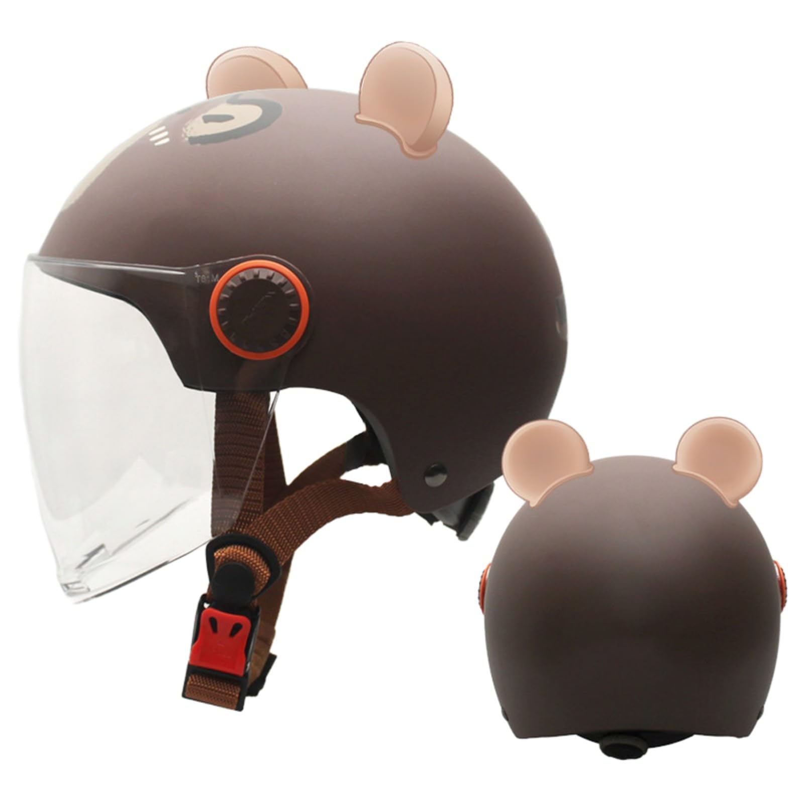Simpatico Casco Per Bambini, Casco Da Moto Aperto Con Visiera E Design A Cartoni Animati, Casco Jet Da Moto Per Bambini E Bambine Dai 3 Ai 12 Anni, Omologato ECE 22.06.