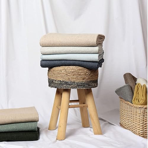 Miniatura 5 de Junin Pride - Manta de lana de alpaca tejida, suave, cálida, diseño de color sólido, Perú, 72 x 61 pulgadas (negro)