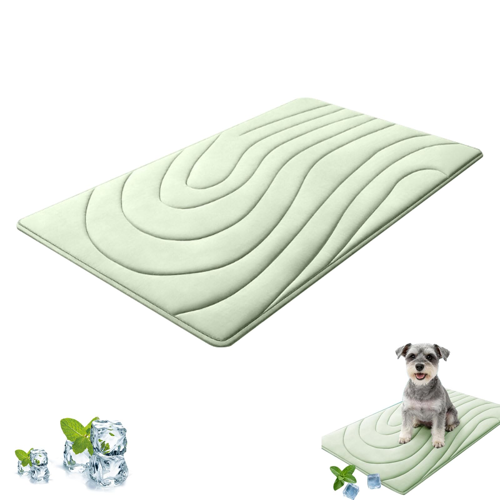 Pet Cooling Mat for Dogs & Cats, Non Slip Portable Reusable Washable Cool Ice Silk Pad, Soft Breathable Summer Heat Relief Bed Mat for Indoors Outdoors Car Use
