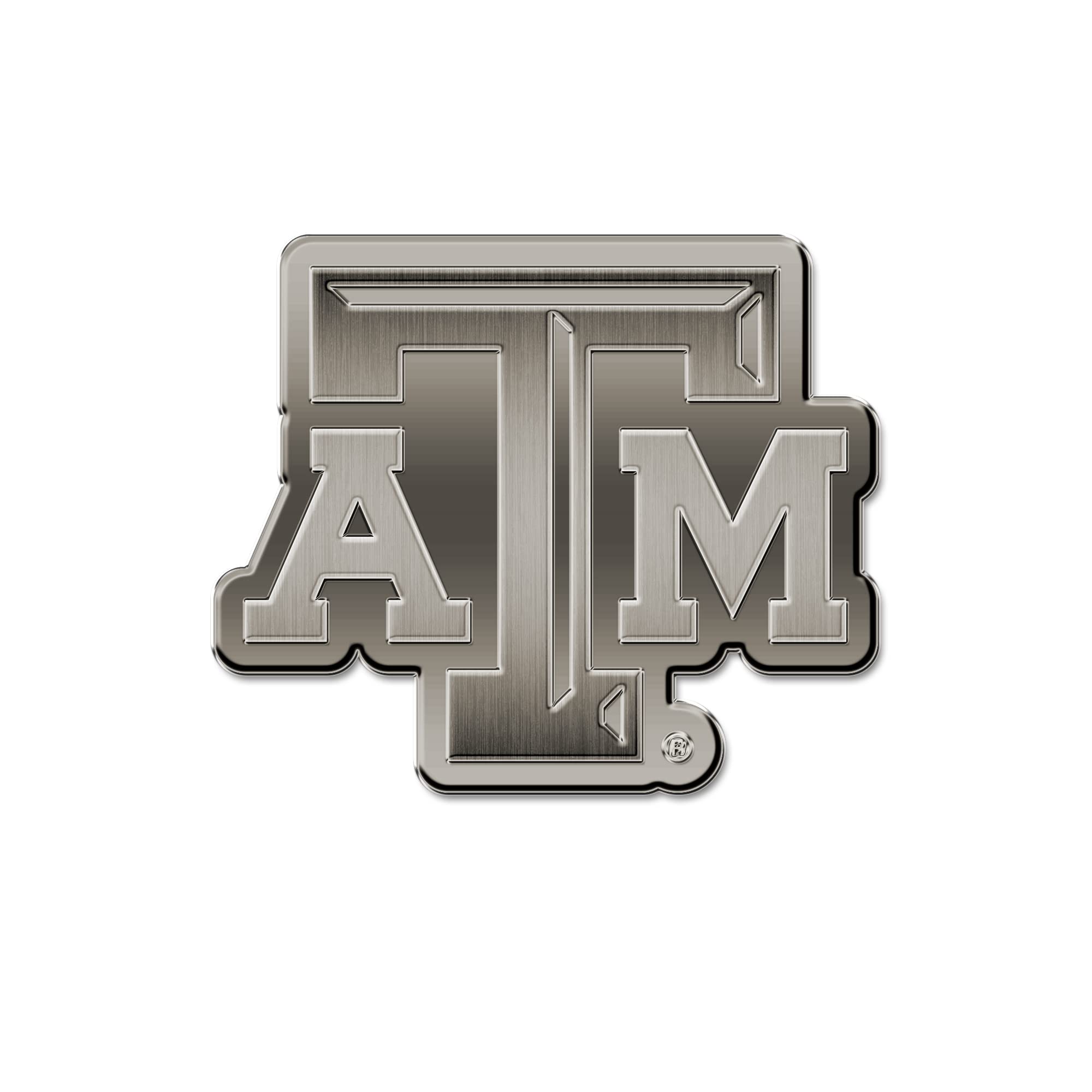 Rico Industries NCAA Texas A&M Aggies Antique Auto Emblem Antique Nickel Auto Emblem for Car/Truck/SUV