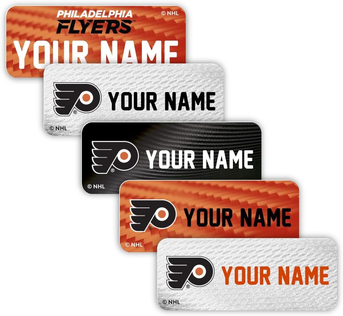 Oliver's Labels Officially Licensed ©NHL Theme Original Labels - 40 Personalized Name Stickers, Waterproof & Dishwasher Safe for Kids' Belongings, Daycare, Camp & School Supplies - Dallas Stars™ Theme