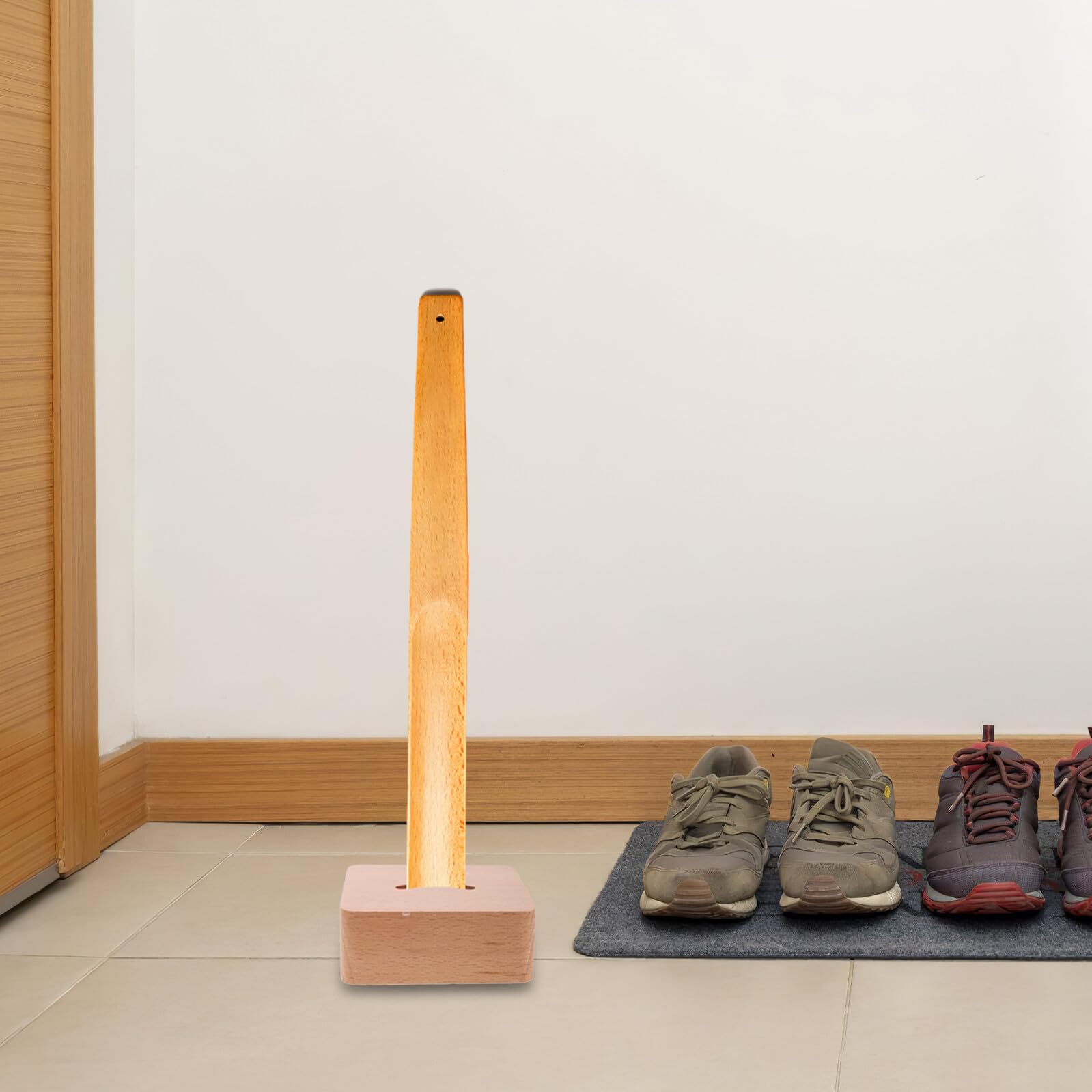 Schuhanzieher-Ständer Aus Holz Schuhanzieher-Ständer-Organizer Aufbewahrungsbasis Für Freistehender Schuhlöffelhalter Für Kleiderschrank Eingangsbereich Und Flur