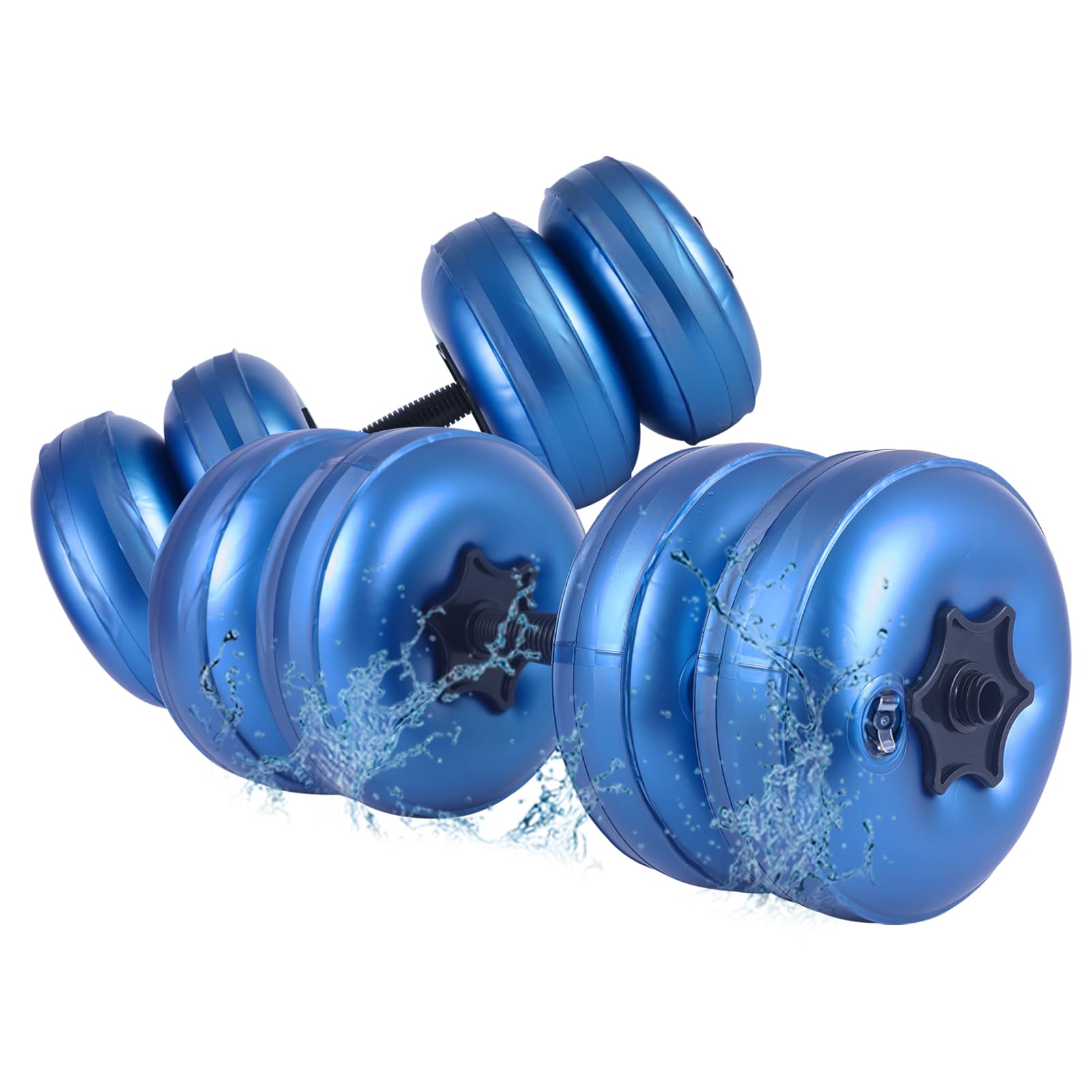 Set di Manubri Pesi Acqua 2~25 kg, 2in1 Regolabili Manubri Acqua, Manubri da Viaggio, Manubri Palestra Portatili Per Bodybuilding Fitness Sollevamento