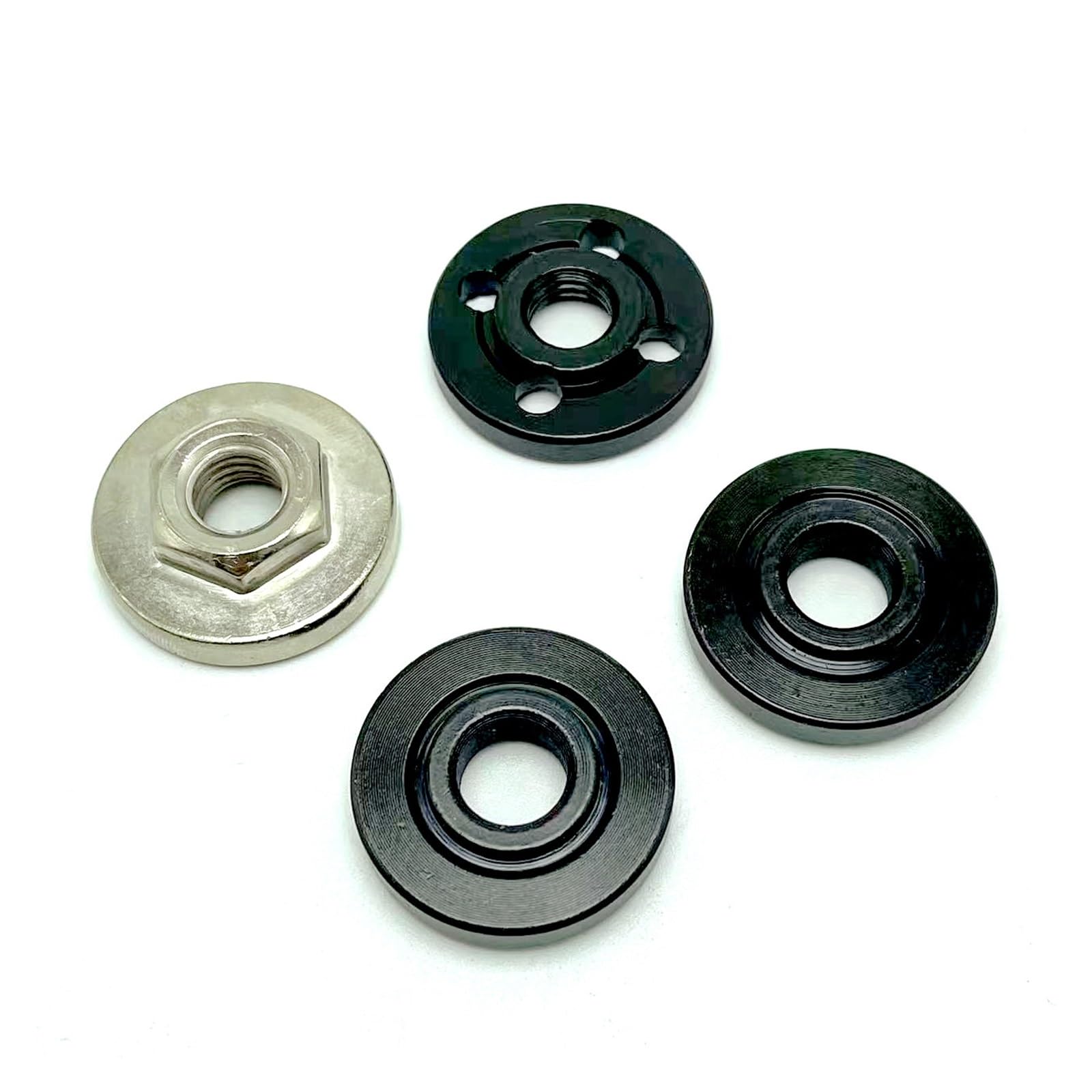 2 PCS M10 Draad Haakse Slijper Binnenste Flens Moer Kit Tool Metalen Vervanging for 14mm Spindel Draad Power tools (Color : B