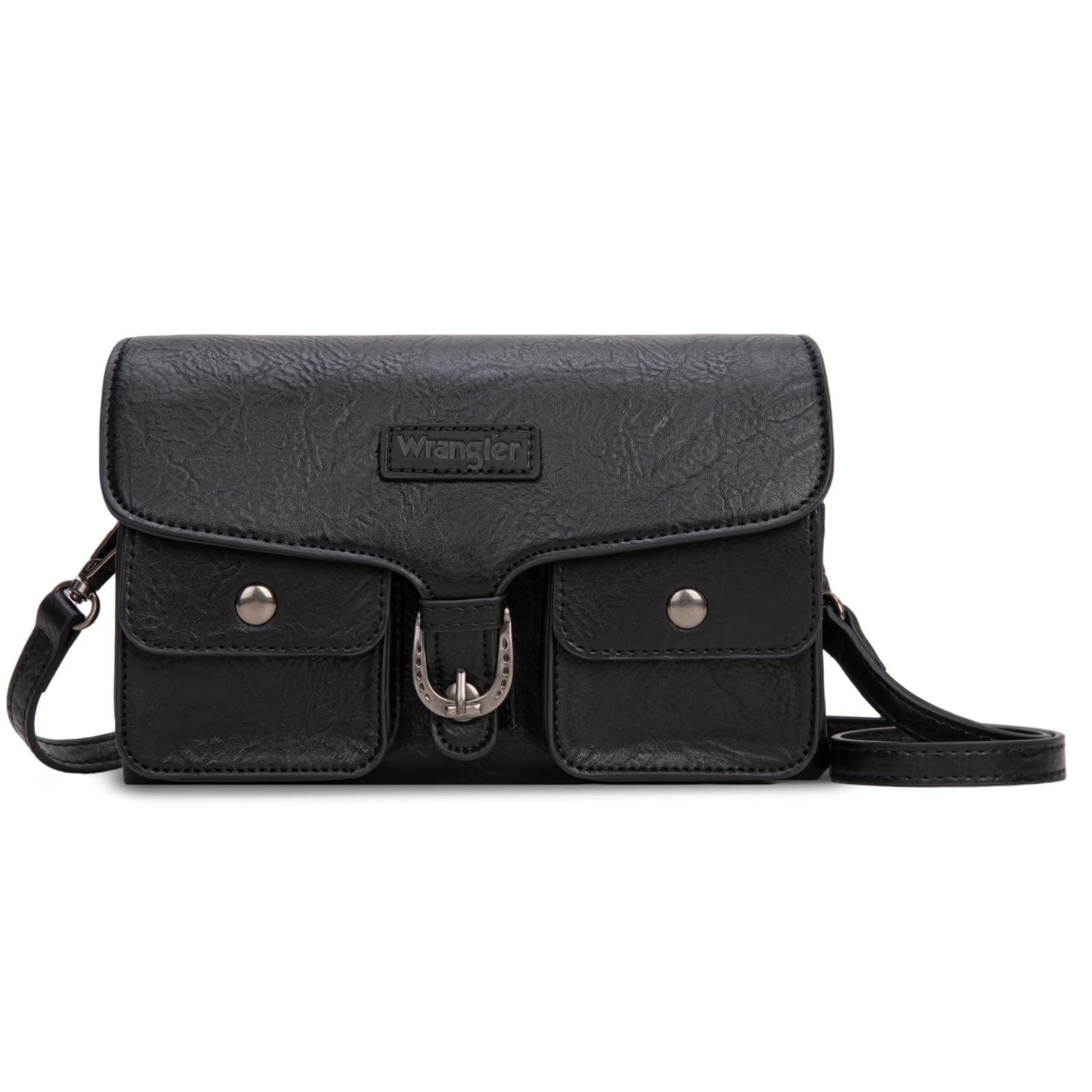 Wrangler Crossbody Wallet Purses Multi-function Card Holder Small Purse with Double Zipper