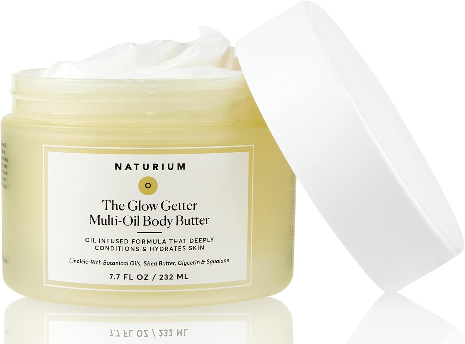 Naturium The Glow Getter Whipped Multi-Oil Body Butter, Firming Cream & Body Moisturizer with Shea Butter, 7.7 fl oz