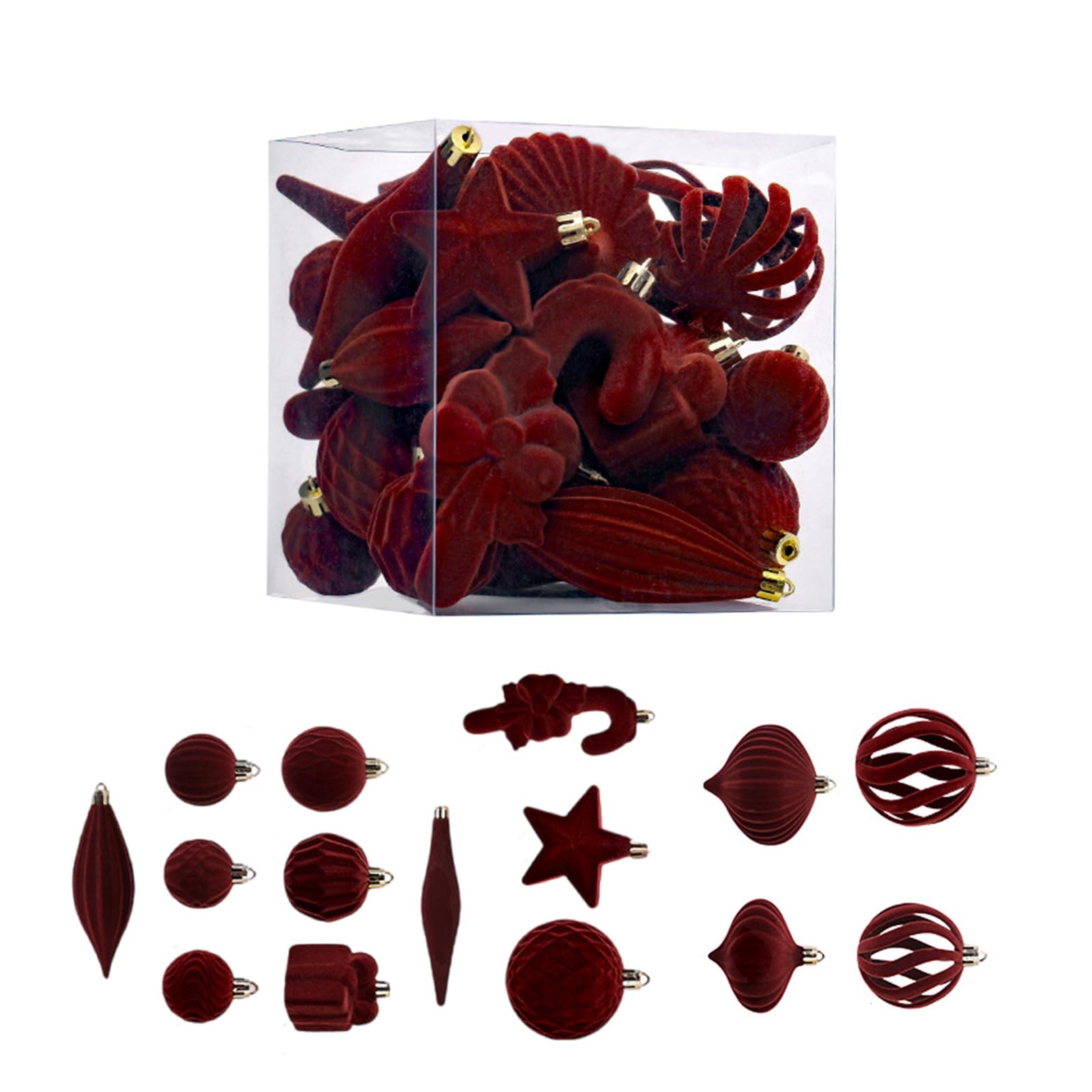 Tsophreniq Of 28 Colorful Christmas Tree Ornament Assorted Candy Canes and Ball Hanging Decorations for Holiday Holiday Hanging Ornaments