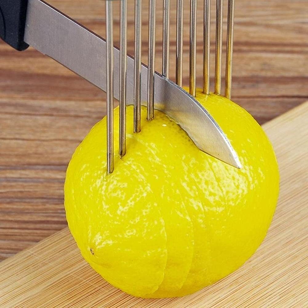 Coupe Oignon Manuel - Fourchette à Oignon En Acier Inoxydable - Trancheuse Pour Légumes - Anti-Glisse