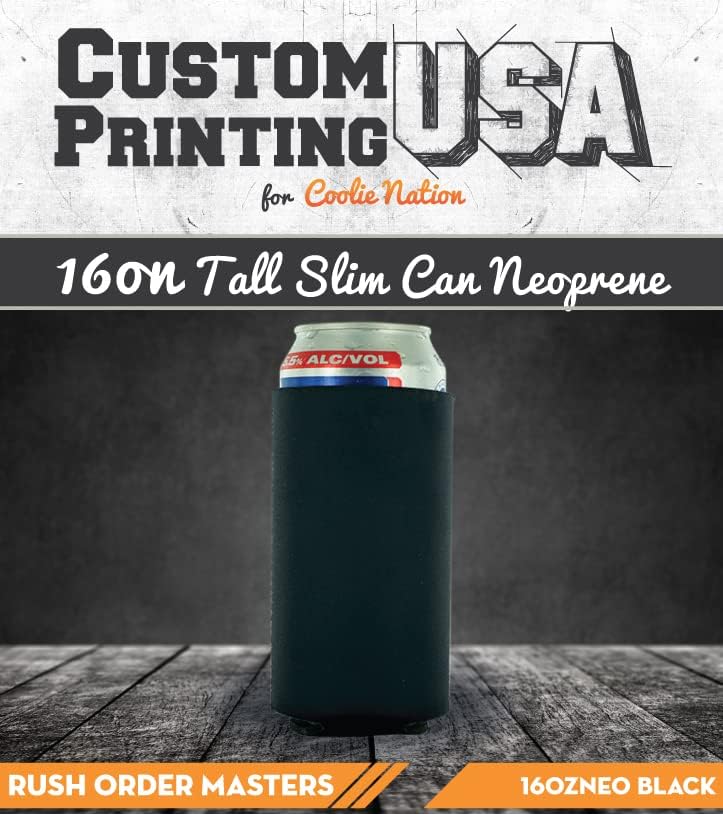 Miniatura 4 de Paquete de 2 latas de neopreno en blanco de 16 onzas de alto, 2 unidades de neopreno negro de 16 onzas de alto Coolie, neopreno negro de 16 onzas de