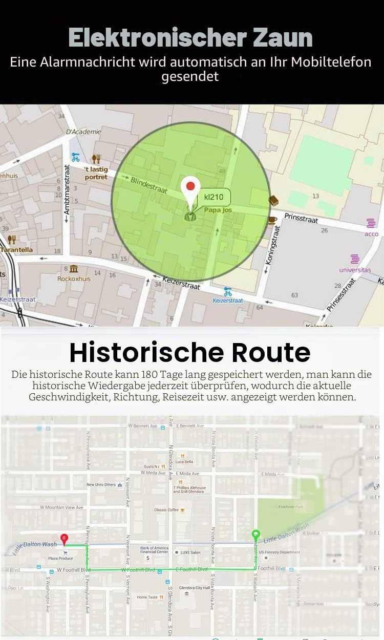 Winnes GPS-Tracker fürs Auto ohne Abonnement, magnetischer Fahrzeug-GPS-Tracker 4G, Keine monatliche Gebühr, Lange Lebensdauer kabelloser Android iOS Auto-Tracker großer Akku, mehrere Warnungen