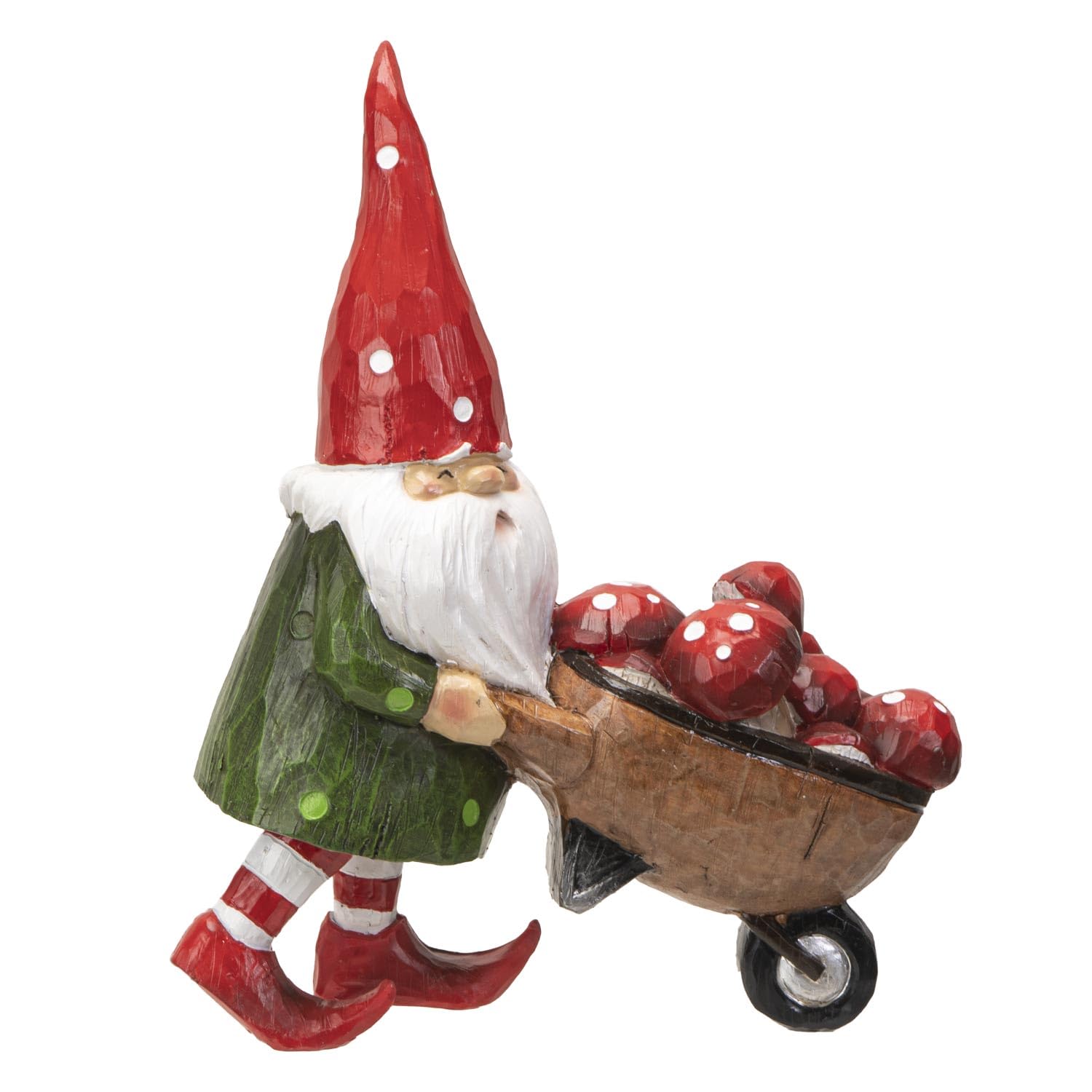 Figurine de gnome en résine de haute qualité aux finitions artisanales de 25,2 cm
