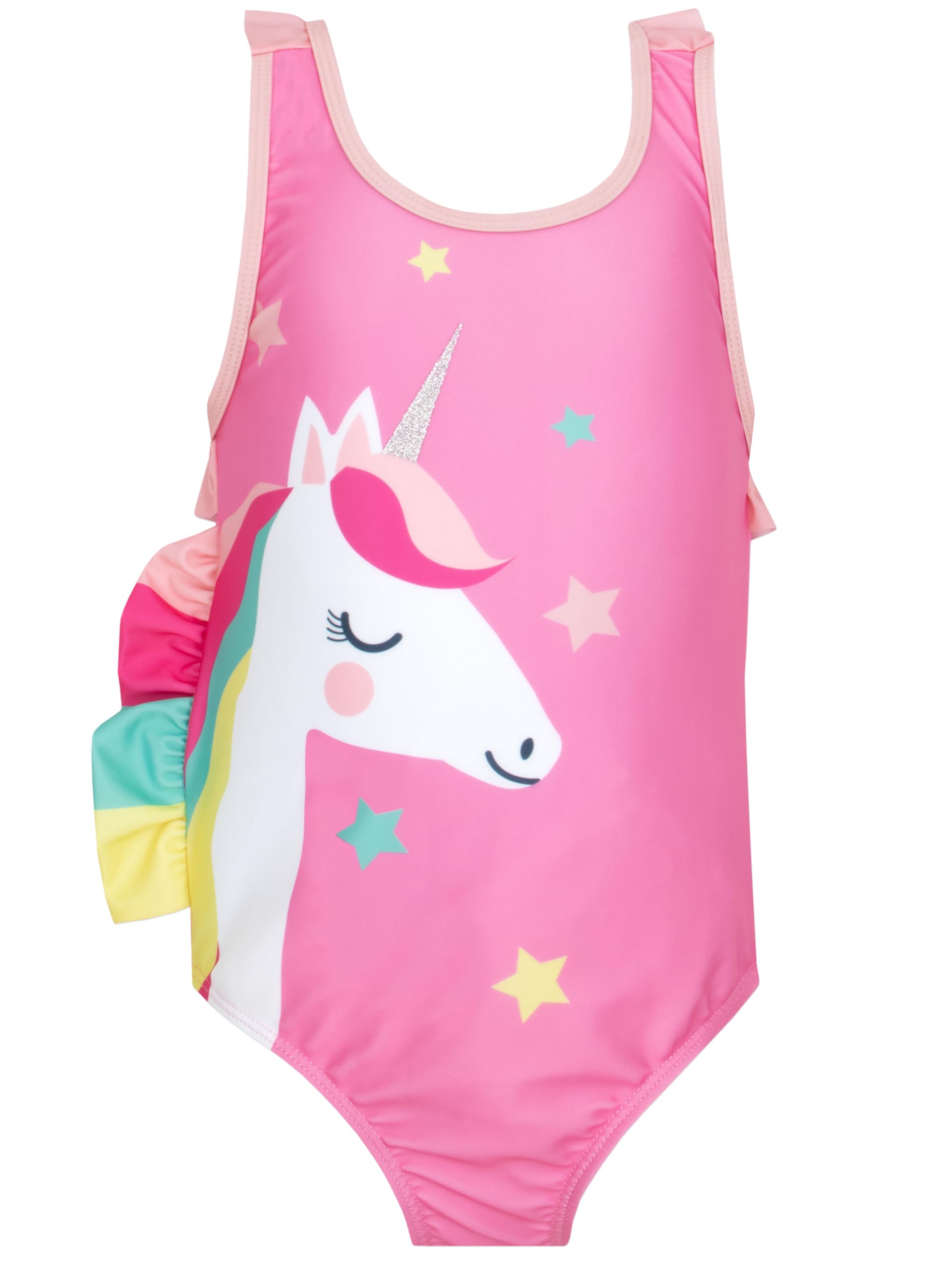Harry Bear Girls Swimsuit | Unicorn Swimming Costume for Girls | Kids Swimsuit | Pink 18-24 Months