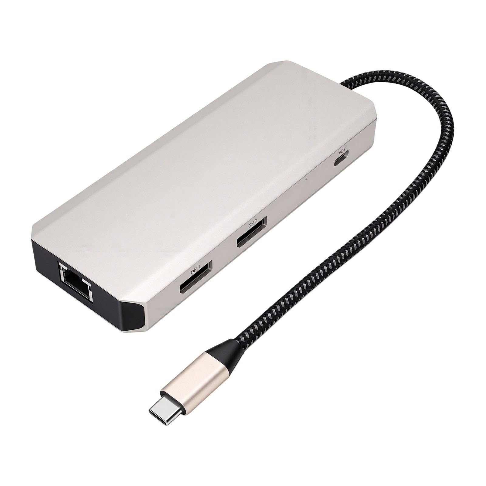 Dpofirs Stacja Dokująca USB C z 3 Wyjściami Wideo, Uniwersalna Stacja