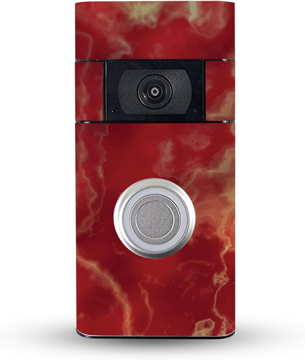 MightySkins Skin Compatible with Ring Video Doorbell (2nd Generation) - Crimson Marble | Protective, Durable, and Unique Vinyl Decal wrap Cover | Easy to Apply, Remove, and Change Styles