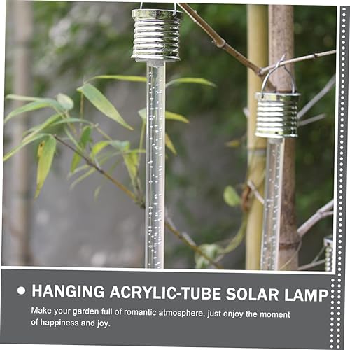 Miniatura 8 de Yardwe 4 piezas de acrílico barra colgante luz LED decoración al aire libre jardín luces decorativas gota lluvia cadena luz LED luces de meteorito