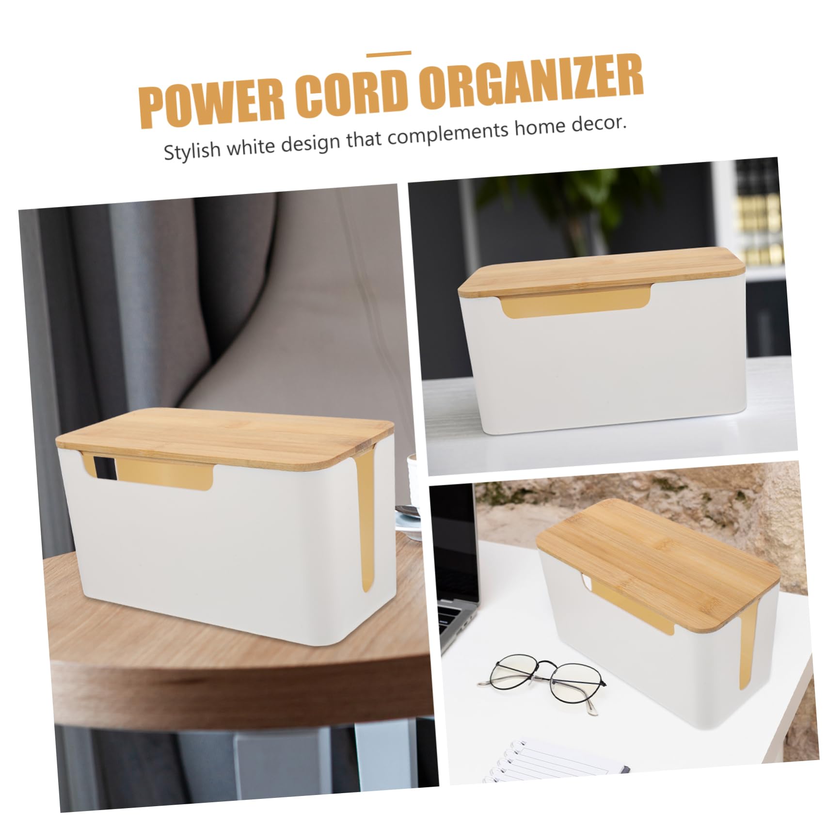 DOITOOL 2piezas Organizador De Cables Caja De Gestión Caja Organizadora Almacenamiento Compacto