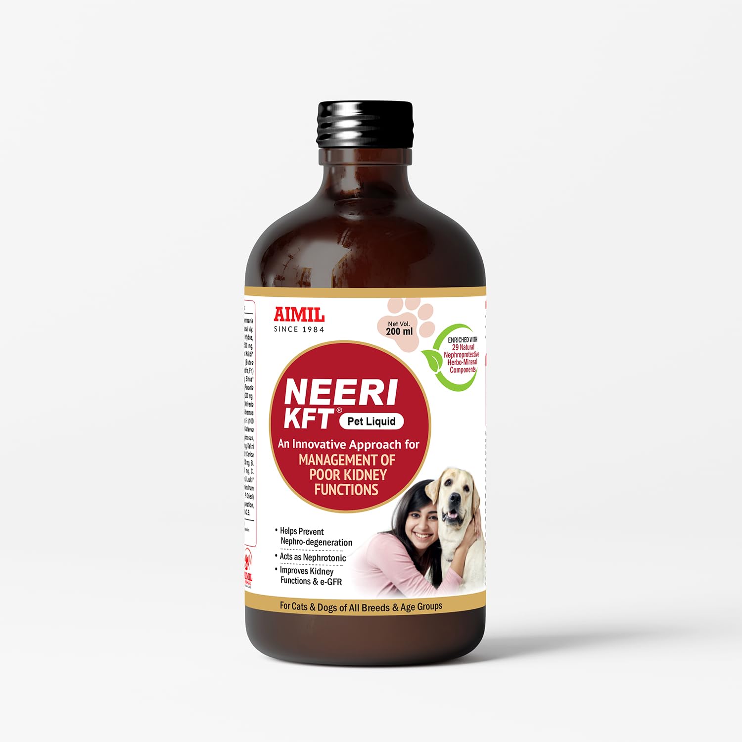 AIMIL Neeri KFT Pet Liquid | Herbal Medicine | 200ml (Pack of 1)
