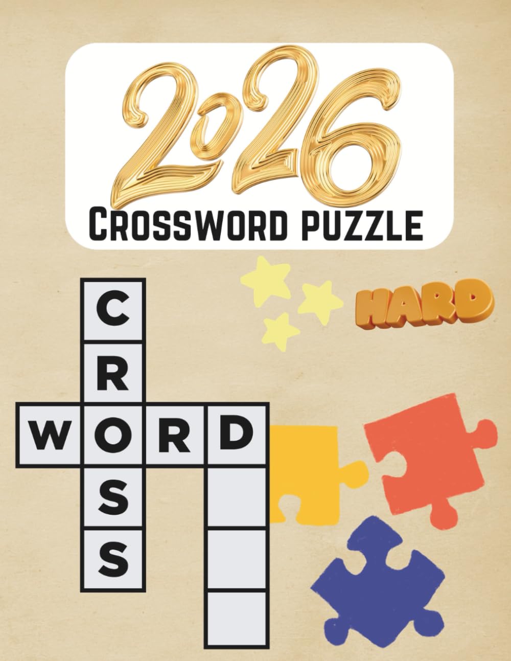 Hard Crossword Puzzle Book for Adults: 50 Challenging Word Puzzles for Expert Solvers