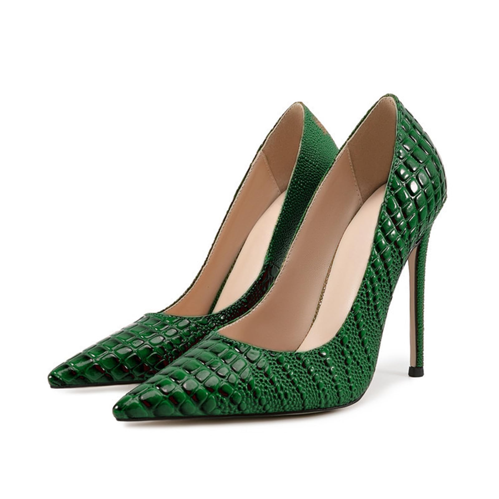 Décolleté con Punta per Donna, Tacchi a Spillo Bassi da 12 cm, Scarpe da Cerimonia, Matrimonio e Festa
