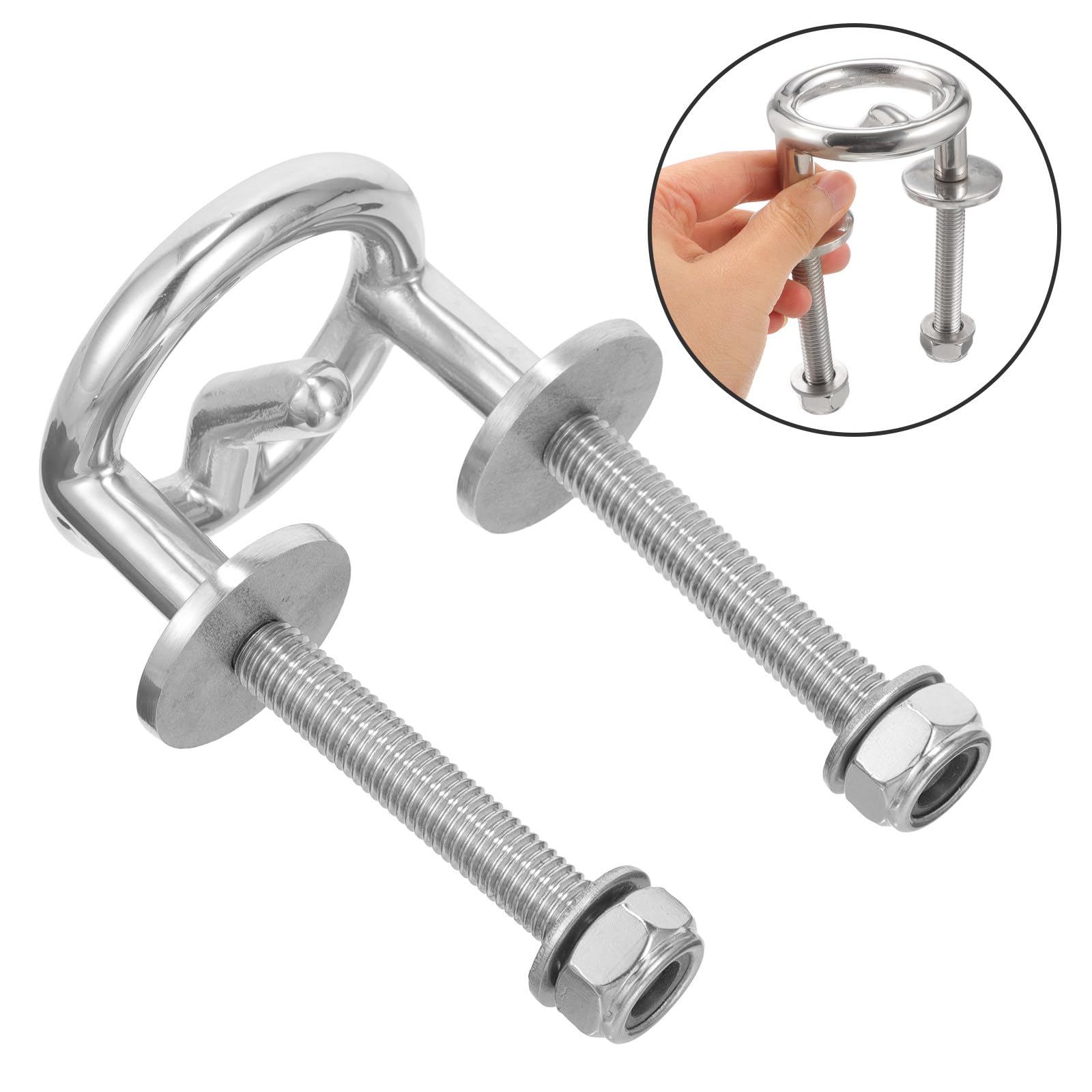 Abaodam Gancio per Barca in Acciaio Inox 62mm per Impianto di Risalita Sci Nautico, Barra di Traino per Pontoni e Accessorio per Sport Acquatici su Yacht