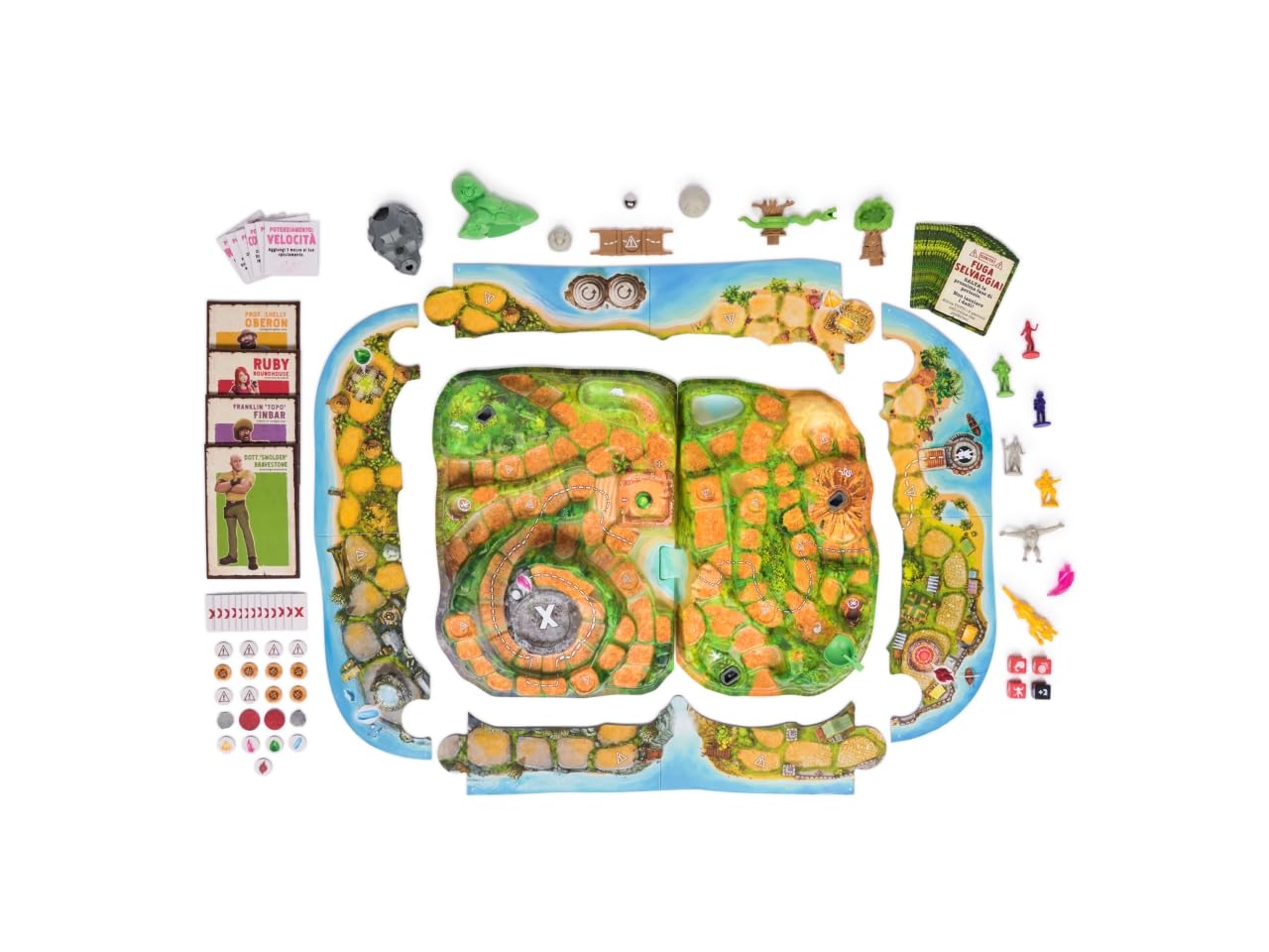 Jumanji Estampida, Juego de Mesa colaborativo, Juego de Aventuras en 3D basado en la película de acción y Comedia, Noche de Juegos en Familia para Adultos y niños a Partir de 8 años