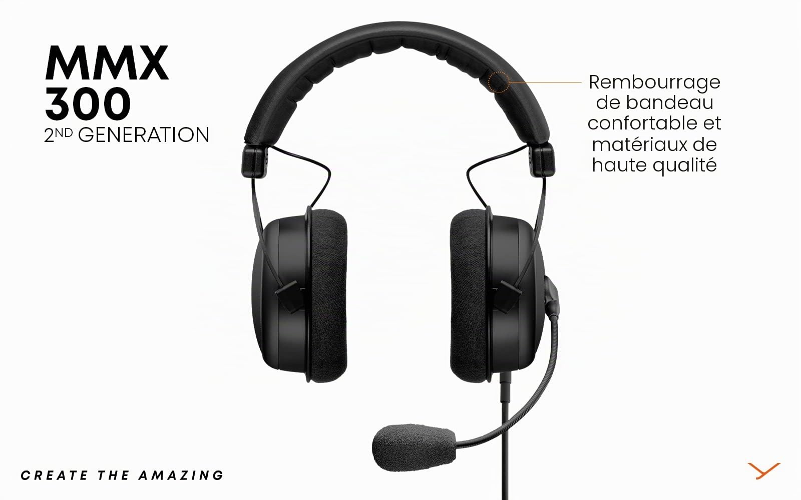 beyerdynamic MMX 300 Micro-Casque Gaming 2ème génération Noir