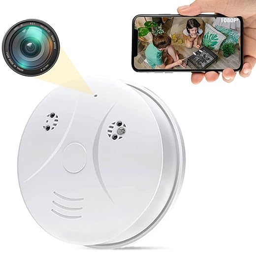 Hidden Camera Smoke Detector WiFi 1080P Small Wireless Cameras Nanny Cam with Motion Detection, Indoor Spy Camera for Home Security