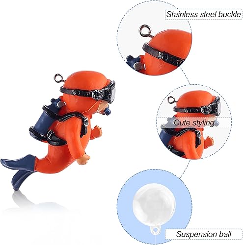 Miniatura 3 de WishLotus Decoraciones de acuario, mini bonita decoración flotante de pecera, adorno de acuario, decoración de acuario de resina, decoración de