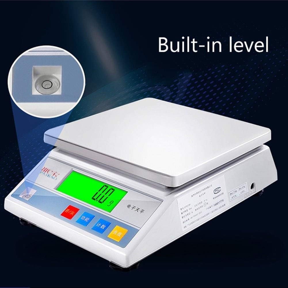Báscula electrónica Báscula de Cocina Báscula de Cocina for Hornear en casa, Báscula de Mesa Báscula de Cocina electrónica de Acero Inoxidable(6kg/0.1g)