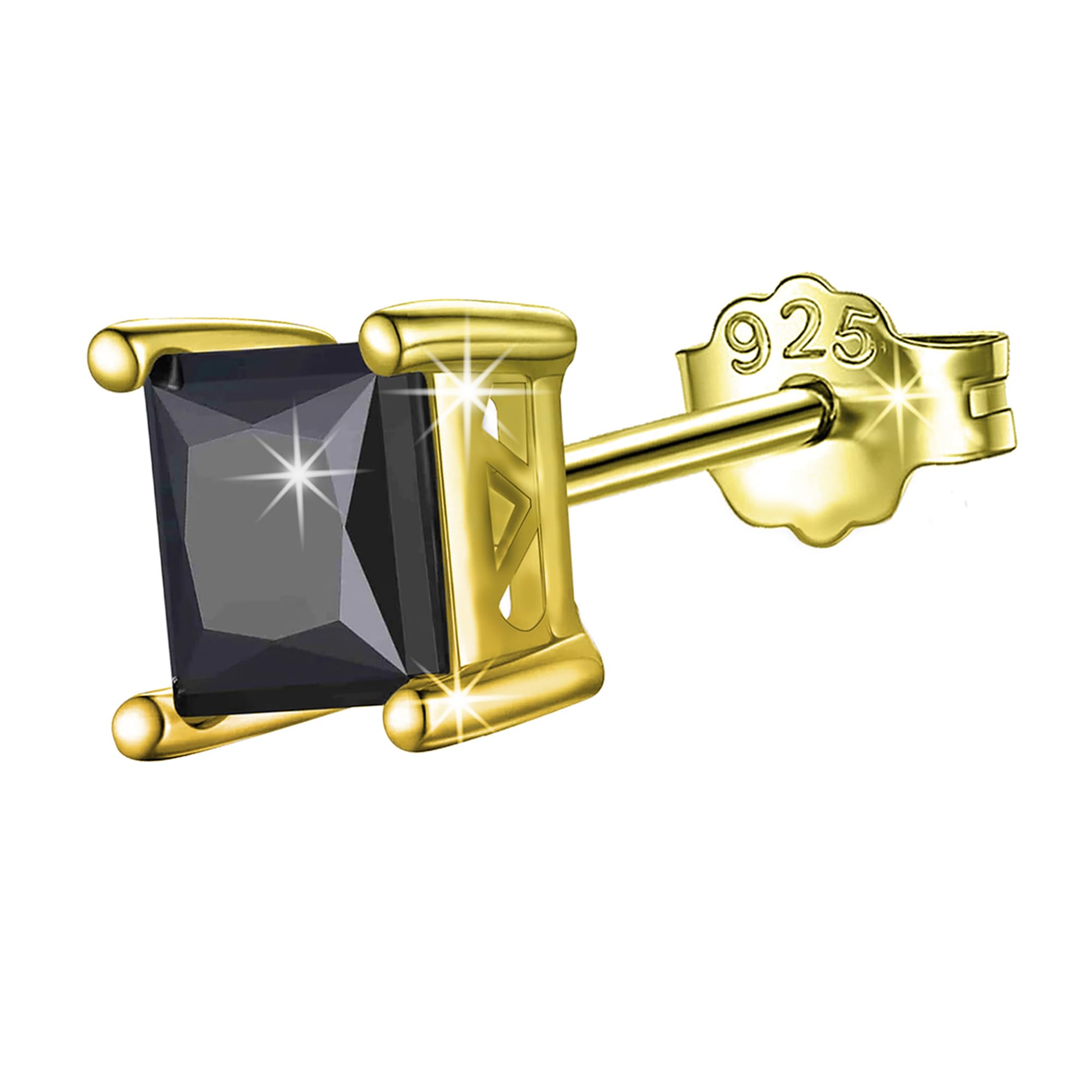 See full amazon price history chart for SIVYAA Mens Single Black Square Solitaire Diamond Stud Earrings | Pure 925 Sterling Silver Gold Finish | Princess Cut Swiss Cubic Zirconia Ear Tops | Gift Item Men Boys | 6 Month Warranty, 4MM SIVYAA Mens Single Black Square Solitaire Diamond Stud Earrings | Pure 925 Sterling Silver Gold Finish | Princess Cut Swiss Cubic Zirconia Ear Tops | Gift Item Men Boys | 6 Month Warranty, 4MM (B0CK6PTRTX) Amazon Price History, Amazon Price Tracker