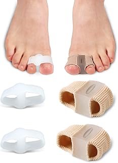 4Pcs BLATOWN Toe Separators Bunion Corrector for Women Men, Gel Big Toe Spacers with 2 Loops for Feet, Hammer Toe Straightener, Elasticity and Soft